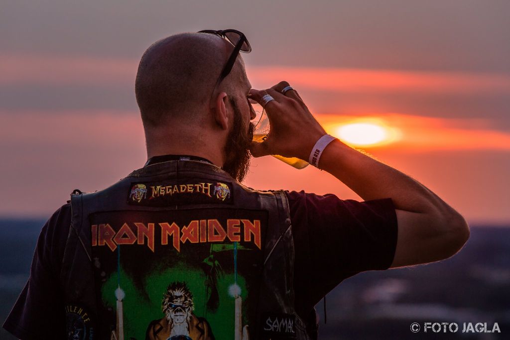 Sonnenuntergang auf dem Dong Open Air 2016 in Neukirchen-Vlyn