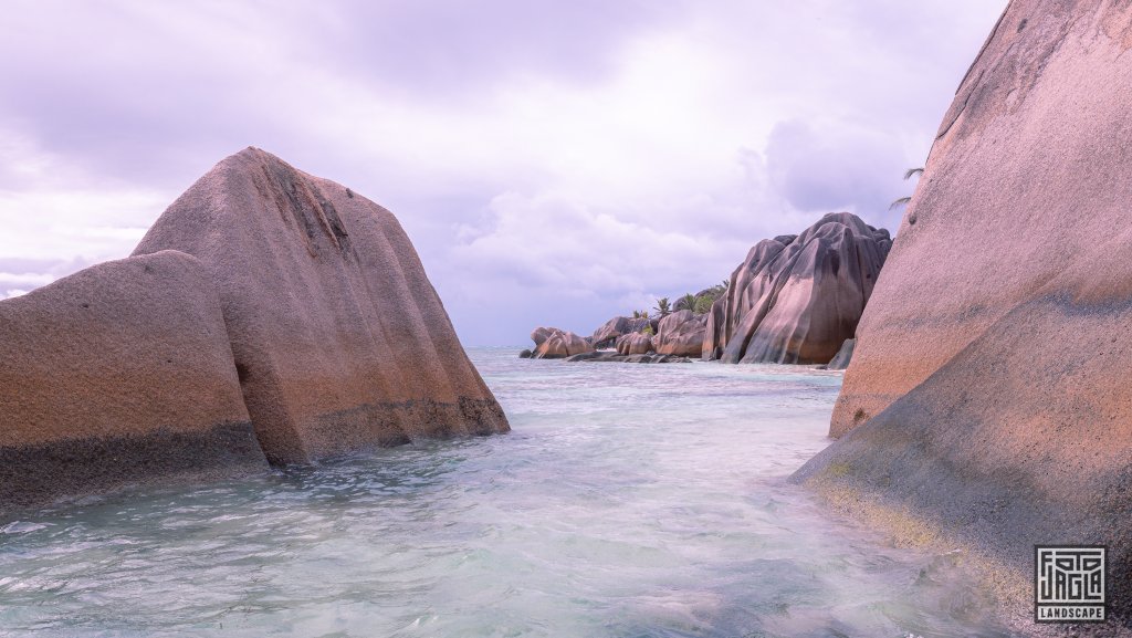 Sonnenuntergang am Anse Source d'Argent
La Digue, Seychellen 2021